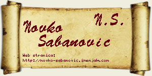 Novko Šabanović vizit kartica